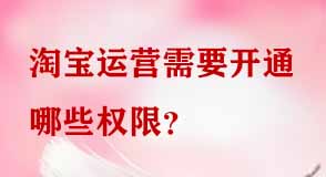 淘寶運(yùn)營(yíng)子賬號(hào)需開(kāi)通哪些權(quán)限